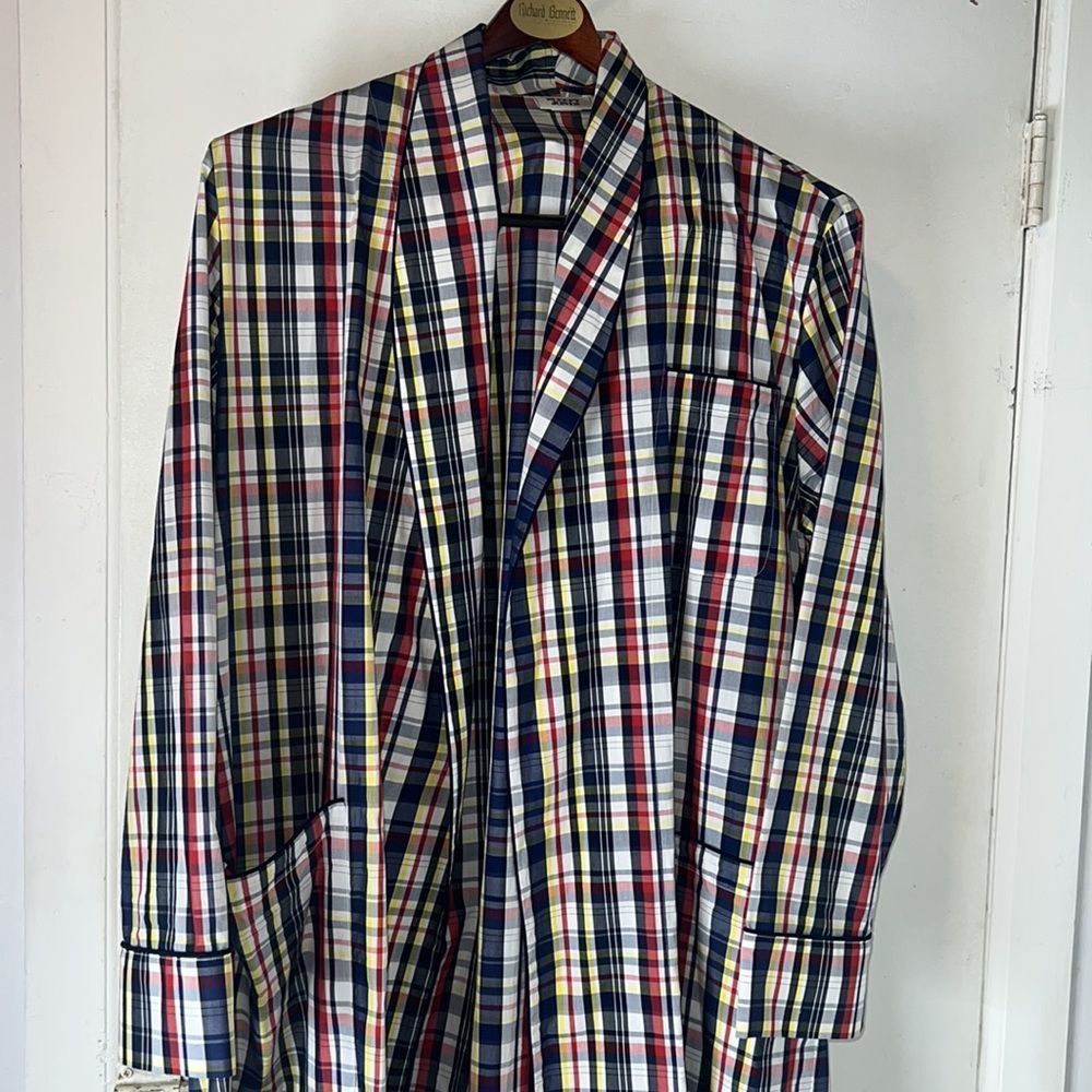 SLEEPY JONES Glenn Robe in Plaid-L - Picture 2 of 8